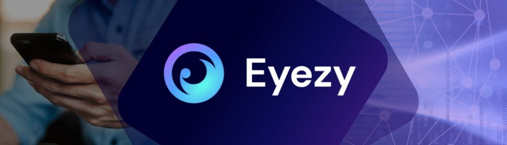 a blue and purple logo