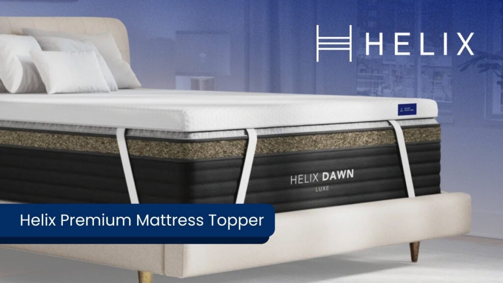 Premium mattress topper on stylish bed