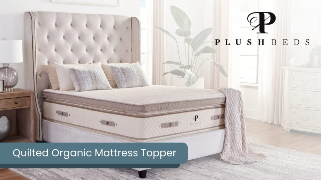 Elegant quilted organic mattress topper