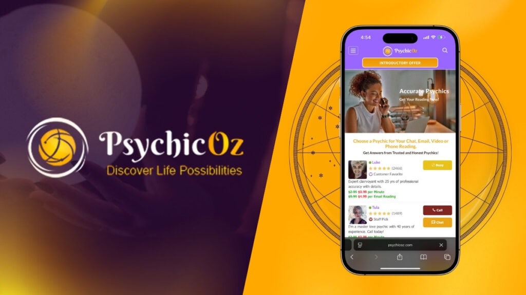 Mobile app for psychic services